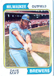 1974 Topps Baseball Cards      012      Dave May